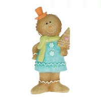 Mézeskalács figura karácsonyfával, glitteres (9,3 cm x 5,2 cm x 19,8 cm)