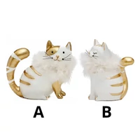 Cica fehér - arany (12 cm ) TÖBBFÉLE