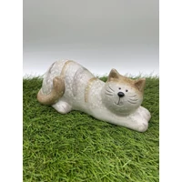 Fekvő macska (17 cm x 8 cm x 6,5 cm)