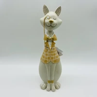 Cica monokli szemüveggel (31 cm x 9 cm x 8 cm)