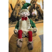 Hagyományos zöldespiros karácsonyi manó (40 cm)