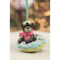 Pasztell kék karácsonyfadísz kutyus (9 cm)