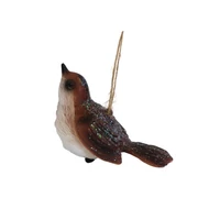 Natur karácsonyfadísz madár (8 cm)