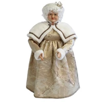 Arany karácsonyi dekoráció, Mikulás asszony (64 cm)
