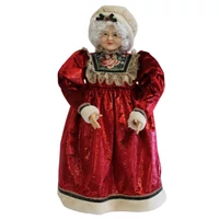 Piros karácsonyi dekoráció, Mikulás asszony (64 cm)