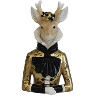 Fekete és arany őz Elegance (23 cm)