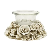 Mécsestartó rózsával (10,3 cm x 10 cm x 4 cm)