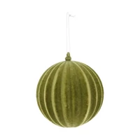 Karácsonyi díszek flokkolt, akasztós (ZÖLD) 