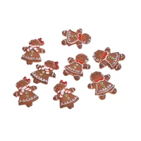 Karácsonyi mézeskalács matricák 8 db / csomag (3 cm)