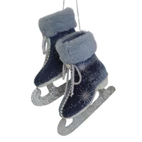 Jégkék karácsonyi korcsolya dekoráció (18 cm)