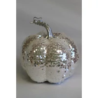 Fehér csillogó tök, (17 cm)