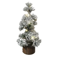 Dekoratív havas fenyő LED-del (28 cm)