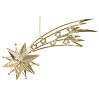 Arany karácsonyi dísz üstökös (17 cm)