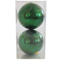 Zöld műanyag karácsonyi gömbök (20 cm) 2db