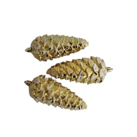 Arany karácsonyi díszek fenyőtobozok (14 cm) 3db 