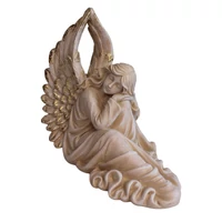 Krémszínű ülő angyal (41cm)