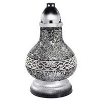 Ezüst luxus mécses sírra Vitrázs (31 cm)