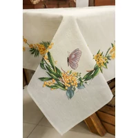 Sárga mimóza virágos - Asztalterítő XL-ES (137 cm x 240 cm)