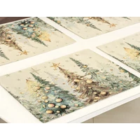 Csillogó erdő - Tányéralátét (40 cm x 50 cm) | arany lurex