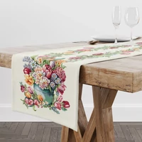 Tulipános, kék vödrös Nagy futó (44 cm x 140 cm)
