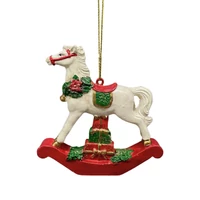 Hagyományos karácsonyi dísz hintaló (7 cm)