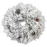 Koszorú fenyő, havas, 45 ággal (60 cm)