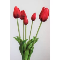 Piros mű tulipán csokor (46 cm)