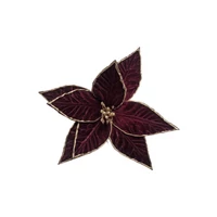 Bordó-arany mikulásvirág (24 cm)