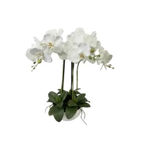 Fehér műorchidea kaspóban (58 cm)