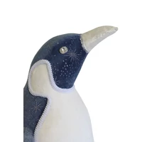 Jégkék karácsonyi dekoráció pingvin (58 cm)