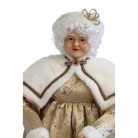 Arany karácsonyi dekoráció, Mikulás asszony (64 cm)