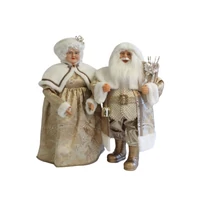 Arany karácsonyi dekoráció, Mikulás asszony (64 cm)