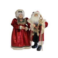 Piros karácsonyi dekoráció, Mikulás asszony (64 cm)