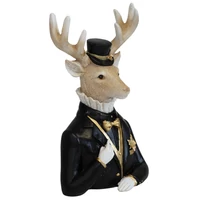 Fekete és arany szarvas Elegance (23 cm)