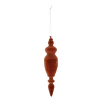 Karácsonyi díszek flokkolt, akasztós (BARNA) 