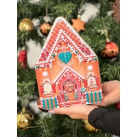 Mézeskalács ház sütis doboz (nagy)