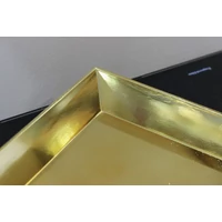 Arany műanyag tálca szögletes (49 cm)