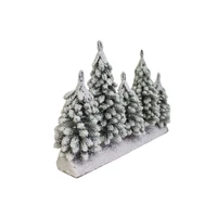 Dekoratív havas fácskák fatönkön (40 cm)