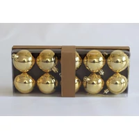 Arany műanyag karácsonyi gömbök (5 cm) 10db