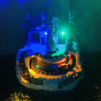 LED - es miniatűr jelenet (13 cm x 12,5 cm x 12 cm) TÖBBFÉLE