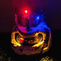 LED - es miniatűr jelenet (13 cm x 12,5 cm x 12 cm) TÖBBFÉLE