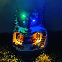 LED - es miniatűr jelenet (13 cm x 12,5 cm x 12 cm) TÖBBFÉLE