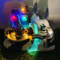 LED - es miniatűr jelenet (17,5 cm x 24 cm x 15 cm)  TÖBBFÉLE