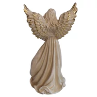 Krémszínű angyal LED gyertyával (31cm)