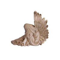 Krémszínű ülő angyal (41cm)