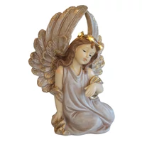 Krém és arany angyal LED (26 cm)