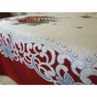 Gyertyás / arany lurex - Asztalterítő XL-ES (137 cm x 240 cm)