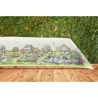 Kalapos hölgyek - Asztalterítő XL-ES (137 cm x 240 cm)