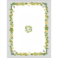 Sárga mimóza virágos - Asztalterítő L-ES (137 cm x 180 cm) 