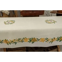 Sárga mimóza virágos - Asztalterítő XL-ES (137 cm x 240 cm)